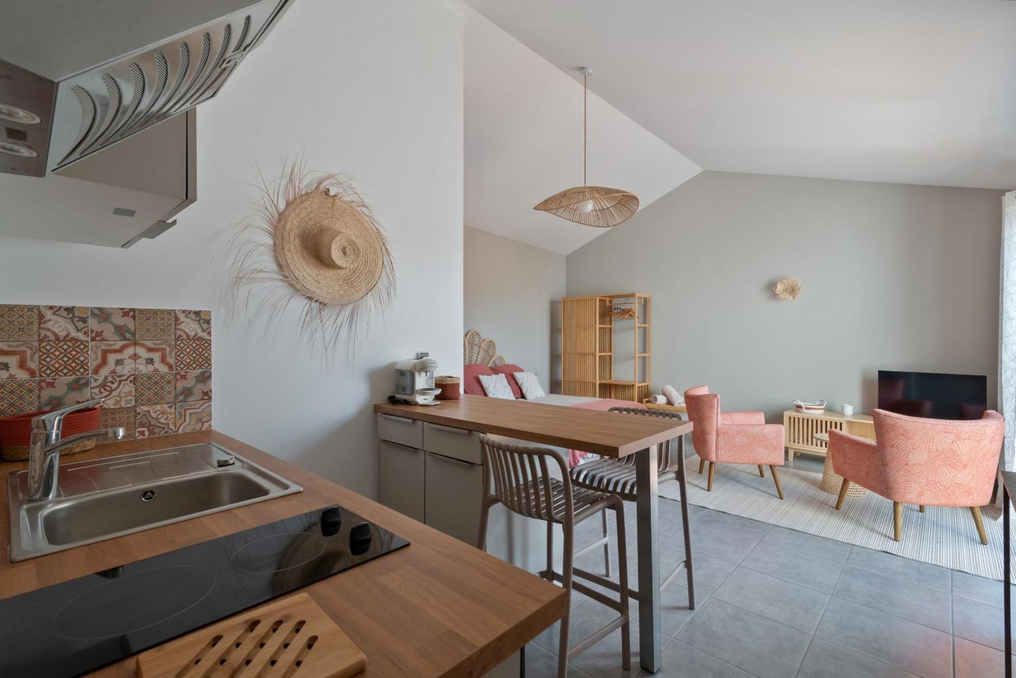 Studio Cocon Enea Bidart, Terrasse Et Parking Luaran gambar